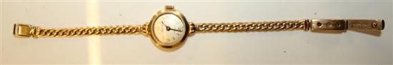 9ct gold wristwatch and bracelet